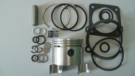 Рем. к-т компрессора МТЗ/ЮМЗ/Т-40 полный (кольца поршневые, поршень, клапан, вкладыш шатуна, про-ки, кольца уплотн.) (2550/2570)