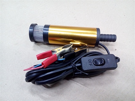 Насос перекачки топлива "Gold" D38мм/12В съемный фильтр (погружной, электрический) (Автомагнат)