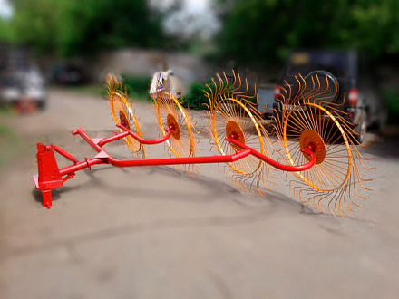 Грабли-ворошилки 5-и колесные ГВК 3.5 (стандарт рама, пальцы 7мм) Россия