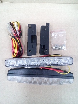 Огни ходовые DRL-UNE (155х18х45мм, к-т, 2шт) ват 2,5 10133