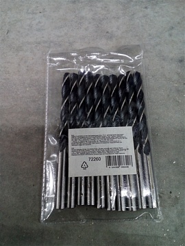 Сверло по металлу, 6,0 мм цилиндр хвостовик (72260) 10 шт