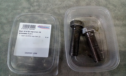 Болт М16*50 под ключ 22 (упаковка 2 шт.)