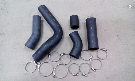 Патрубок радиатора ГАЗель-3302 дв. 402 в уп. с хом. (к-т 5 шт) (ZOMMER), 3302-1303000