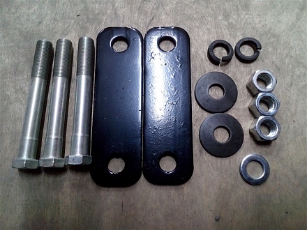 Серьга рессоры ГАЗель ( 2 пластины+2 болта) (в упак.ГАЗ) в сб. (ГАЗ), 3302-2902464-50