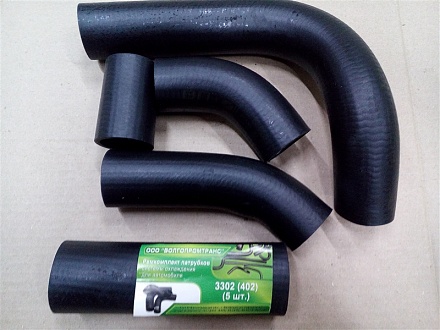 Патрубок радиатора ГАЗель-3302 дв. 402 в уп. (к-т 5 шт) (Волгопромтранс ООО г.Волжский), 3302-1303000