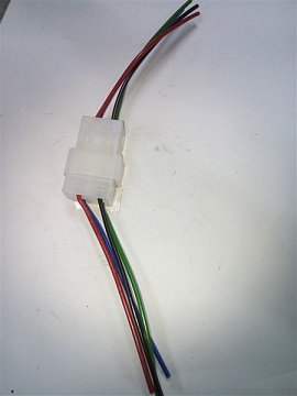 Колодка проводки 4-конт. с проводами (папа+мама) (Россия), КЛ 066