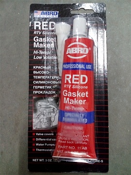 Герметик-прокладка силиконовый красный ABRO 85 гр