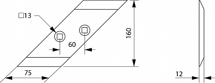 Долото накладное левое РЗЗ.33.760-01 (н/обр)