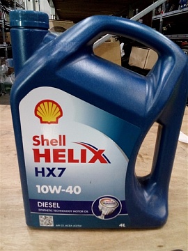 Масло моторное 10W40 (п/синт) 4 л Shell Helix HX7