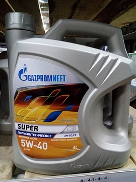 Масло моторное 5W40 4л. (синт) Газпромнефть Супер API SG/CD